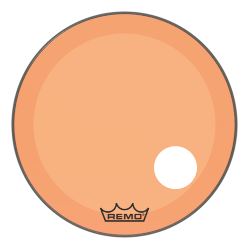 Remo 26" Powerstroke P3 Colortone Orange Bass Drum Head,  5" Offset Hole