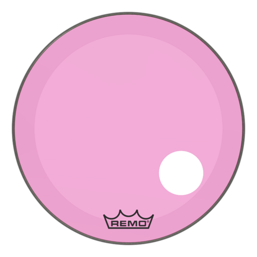 Remo 26" Powerstroke P3 Colortone Pink Bass Drum Head, 5" Offset Hole