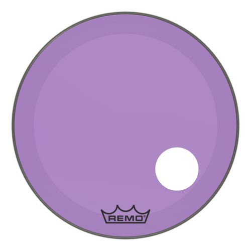 Remo 26" Powerstroke P3 Colortone Purple Bass Drum Head, 5" Offset Hole