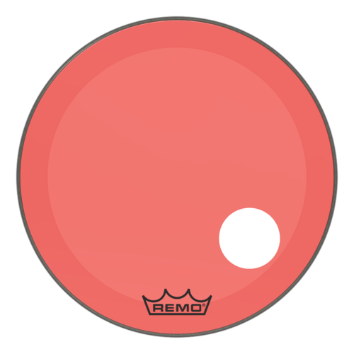 Powerstroke® P3 Colortone™ Red Bass Drumhead, 26", 5" Offset Hole