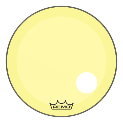 Powerstroke® P3 Colortone™ Yellow Bass Drumhead, 26", 5" Offset Hole
