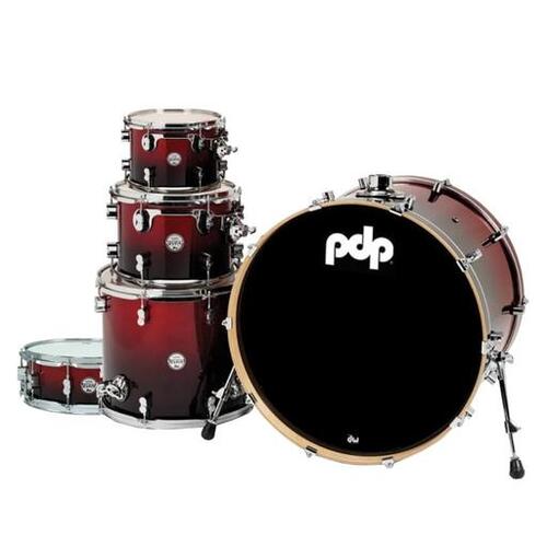 PDP Concept Series 22" 5-Piece Shell Pack - Cherry to Black Fade 