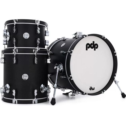 PDP Concept Maple Classic Bop 3-piece Shell Pack - Ebony with Ebony Hoops