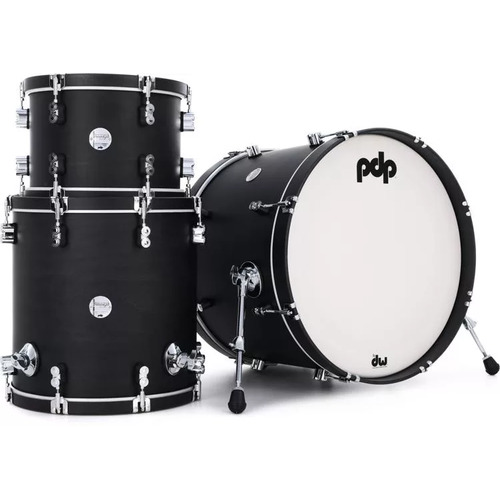 PDP Concept Maple Classic 3-piece Shell Pack -22" Kick - Ebony with Ebony Hoops