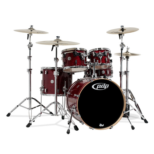 PDP Concept Maple 5 Piece Kit W/ Hardware - Cherry Stain