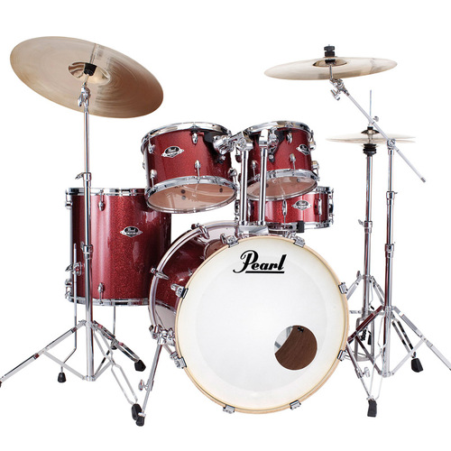 Pearl Export Series  22" Fusion Shell Pack with Hardware - Black Cherry Glitter - Bonus FREE Throne