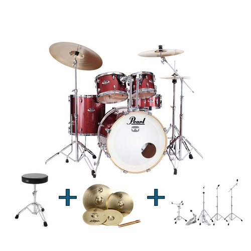 Pearl Export Plus EXX 22" Fusion Package - Black Cherry Glitter
