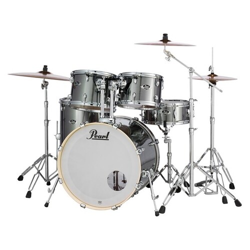 Pearl EXX 22" Export Drum Kit w/Hardware - Smokey Chrome 