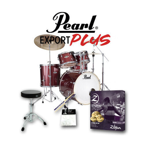 Pearl Export Plus EXX 22" Fusion Plus Package - Black Cherry Glitter