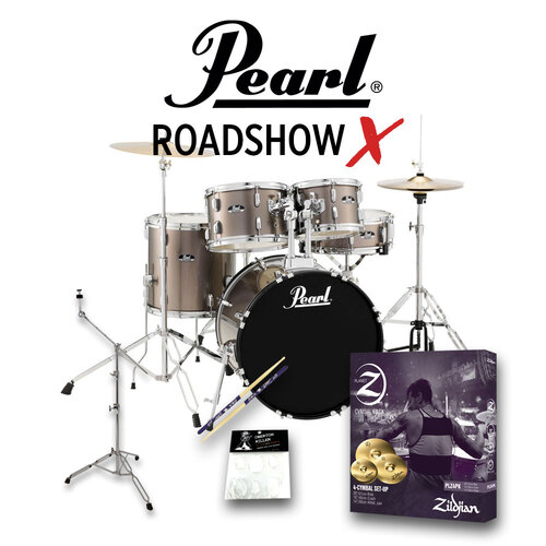 Pearl Roadshow X 22" Drum Kit Package - Bronze Metallic