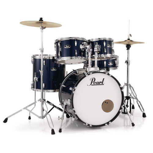Pearl 22" 5pc Roadshow Fusion Plus Drum Kit With Hardware and Cymbals - Royal Blue Metallic