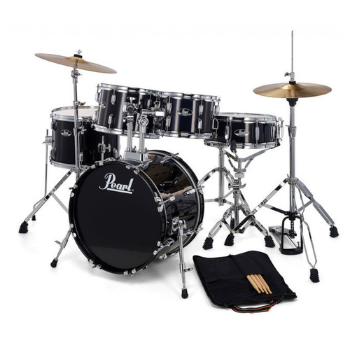 Pearl Roadshow Junior 5pc Drum Kit W/ Hardware & Cymbals - Jet Black
