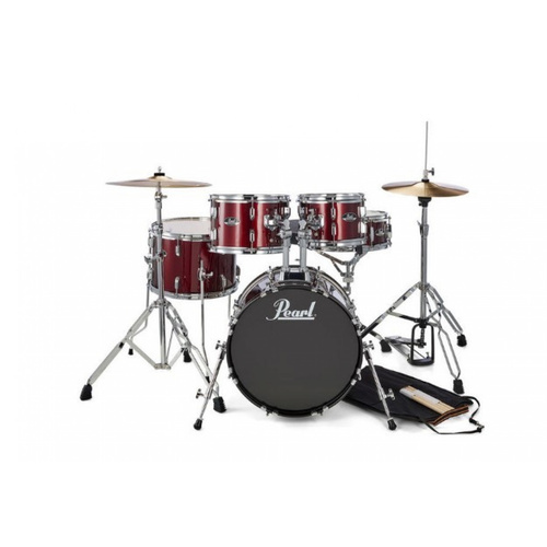 Pearl Roadshow Junior 5pc Drum Kit W/ Hardware & Cymbals - Red Wine