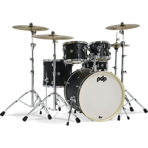 PDP Spectrum Series 5-piece Shell Pack - 22" Kick - Black 5-piece Maple