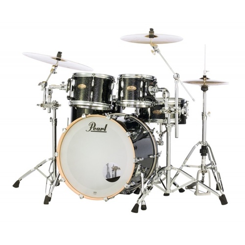 Pearl Studio Session 4pc Fusion Plus 22" Shell Pack - Black Halo Glitter