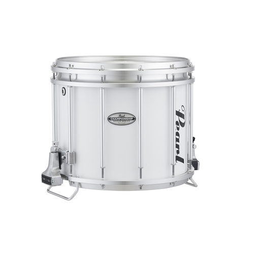 Pearl Championship FFX Marching Snare Drum, W/R Ring 14" X 12" - Arctic White Lacquer