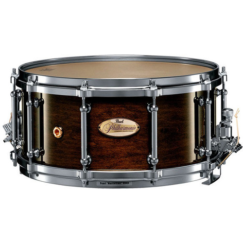 Pearl 14" x 6.5" Solid Maple Philharmonic Concert Snare Drum - High Gloss Walnut Bordeaux