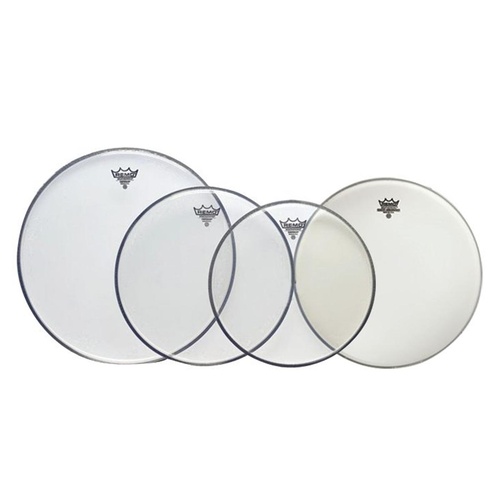 Remo Emperor Clear ProPack - 12", 13", 16", 14" Ambassador Snare- Rock