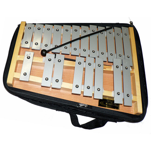 Percussion Plus 20 Note Glockenspiel With Bag - Natural Wood Frame