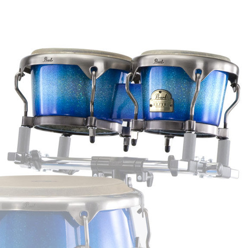 Pearl Percussion Elite Series 7" & 9" Fibreglass Blue Sparkle Finish Bongos