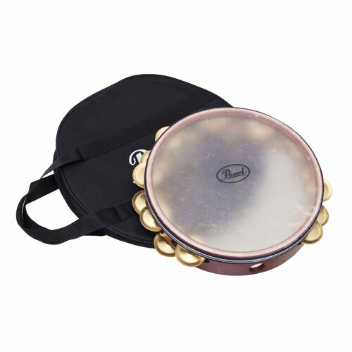 Pearl Symphonic Tambourine W/ Brass Jingles & Bag
