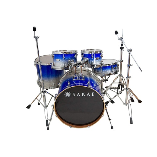 Sakae Road Anew 22" 5pc Kit With Hardware - Blue Silver Fade