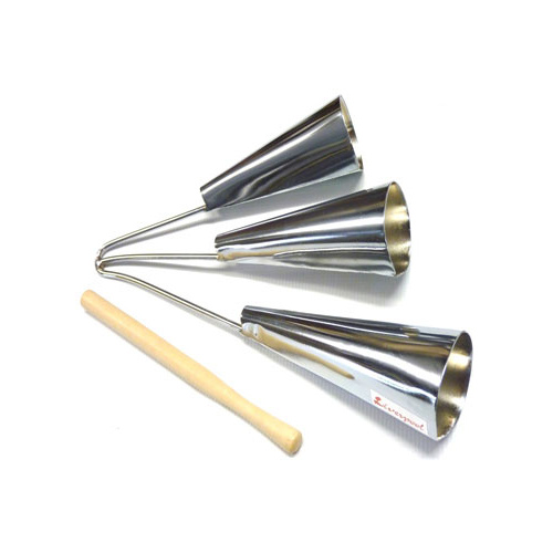 Liverpool Triple Agogo Bell - Chromes - With Beater