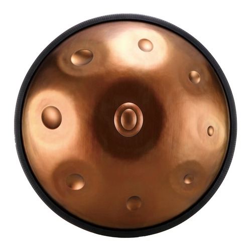 9 Note Handpan D-Minor - Gold W/ Case Evatek Included