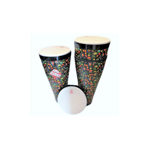 SWP Stackable Djembe Set 3pc - Fiber Head - Carnaval Finish