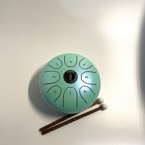 Kids Pack 8 Note Tongue Drum W/ Bag and Beaters - Macaron Cyan