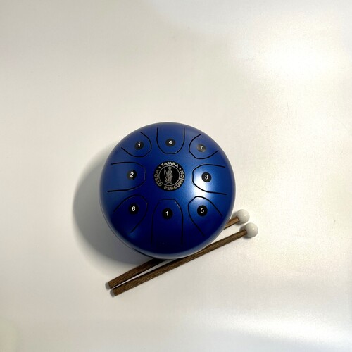 Kids Pack 8 Note Tongue Drum W/ Bag and Beaters - Blue