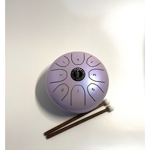 Kids Pack 8 Note Tongue Drum W/ Bag and Beaters - Macaron Lavender