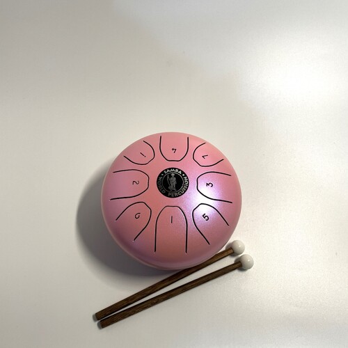 Kids Pack 8 Note Tongue Drum W/ Bag and Beaters - Pink