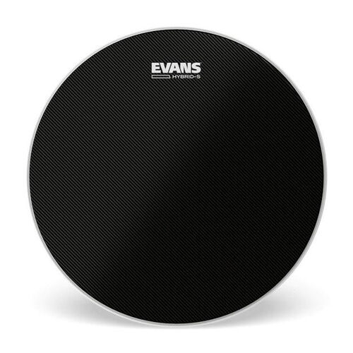 Evans Hybrid-S Black Marching Snare Drum Head, 13"