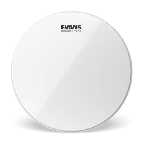 Evans Hybrid White Marching Snare Drum Head, 13"