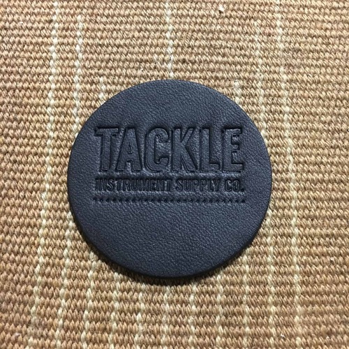 Small Leather Bass Drum Beater Patch - Black