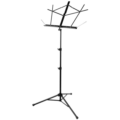 On Stage Music Stand with Tubular Tripod Base in Black with Bag