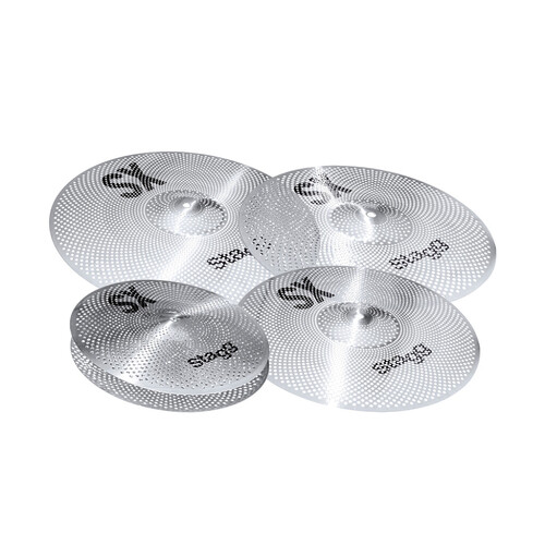 Stagg Silent Practice Cymbal Set - With Carry Bag