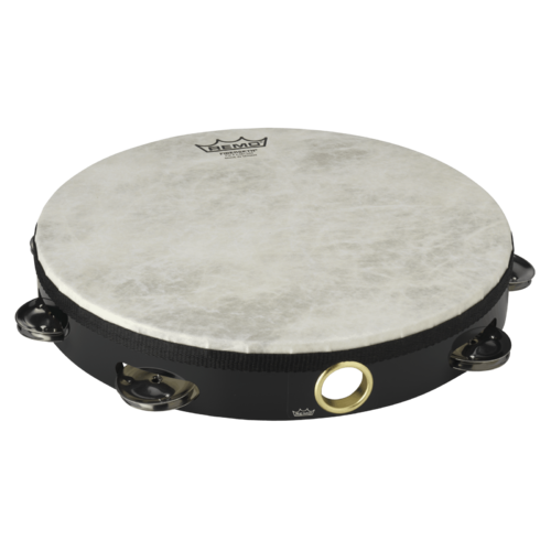 Remo 10" Fiberskyn Tambourine - Quadura Black