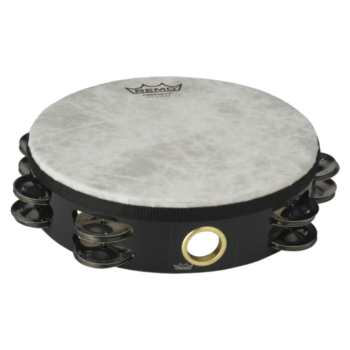 Remo 8" Fiberskyn Tambourine - Quadura Black