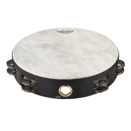 Remo 10" Fiberskyn Tambourine - Quadura Black
