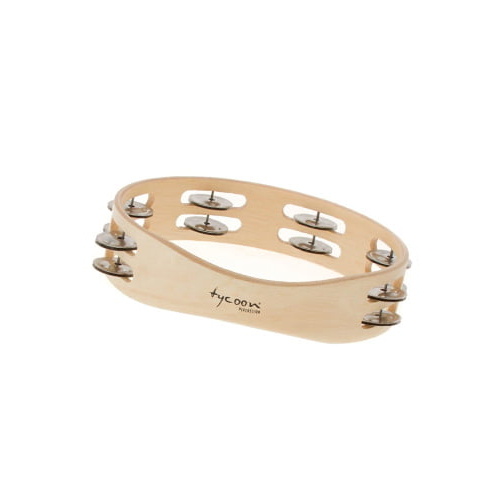 Tycoon Wooden Double Row Tambourine