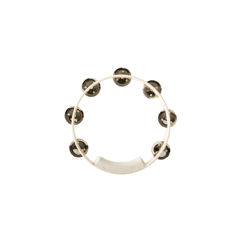 True Color 8 Inch Tambourine - White