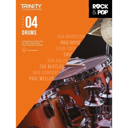Trinity Rock & Pop Drums Grade 4 2018