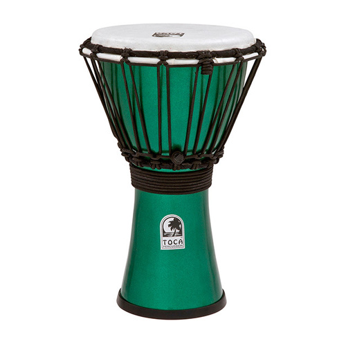   Toca Freestyle Colorsound Series Djembe 7" in Metallic Green