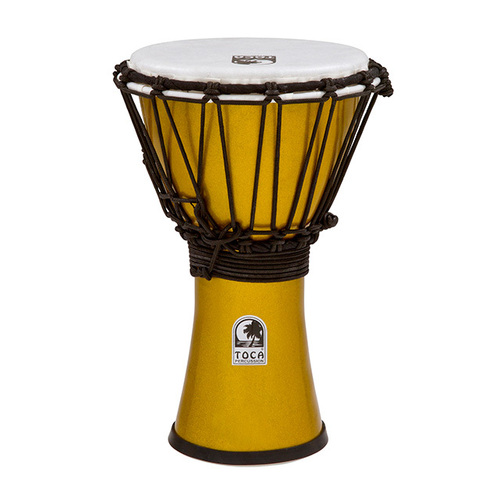   Toca Freestyle Colorsound Series Djembe 7" in Metallic Yellow