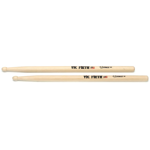 Vic Firth MS1 Marching Wood Tip Drum Sticks - Oval Tip
